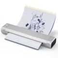 Portable thermal printer mini A4 wireless printer document photo printer for office and study use. - Tattoo Version - 210mm / Silver Black