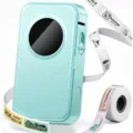 Portable thermal label printer mini Bluetooth wireless handheld label maker for home office use - D35 English Edition / Includes 1 Roll of Print Paper / Green