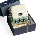 Retro mini thermal label printer with gift box packaging, portable bluetooth label maker for home. - P15 English Edition / Postman Green