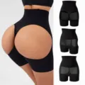 Mutanda modellante vita alta nera pancia piatta push up glutei traspirante lingerie femminile - XS / Nero