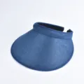 Blue empty top sun visor for women men, wide brim anti-UV straw summer hat for outdoor cycling. - Adult / Dark Blue