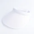 White empty top sun visor for outdoor summer cycling, breathable mesh anti-UV cap unisex. - Adult / White