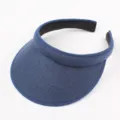 Summer blue empty top sun hat, breathable mesh visor, anti-uv wide brim outdoor hat - Kids / Dark Blue