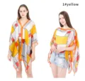 Chal de verano a cuadros para protección solar en dos modelos con diseño amarillo vivo - 96*150cm / Amarillo
