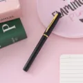 Klassieke zwarte zakelijke gelpen met gouden clip en elegante matte afwerking werk - Mat Zwart Met Gouden Clip / 0.5mm / Zwart