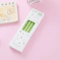 4pcs set of creative green rotating gel pens with 0.5mm black ink and star box - 4Pcs Set / Green Series