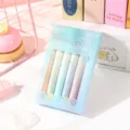 Set of 6 aesthetic pastel highlighters with soft eye-protecting gradient ink for journaling. - 6Pcs/Set / Misty Rain Style