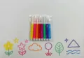 Set of 8 vibrant colorful markers for children's DIY crafts and creative graffiti - 8-Color Watercolor Pens
