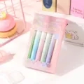 Set of 6 aesthetic gradient pastel highlighter pens for student journaling and office - 6Pcs/Set / Rose Rouge Style
