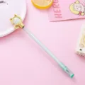 Schattige katten-gelpen met kristallen bol-topper en mintgroene houder - 0.5mm / Groen