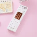 Creative 4pcs rotating gel pen set with 0.5mm black ink for students in cute pink - 4Pcs Set / Coffee Series