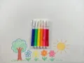 Professional set of 6 vibrant colorful markers for children's DIY art and drawing projects - 6-color Watercolor Pens