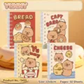 Juego de 4 bonitos cuadernos de espiral A7 con dibujos animados de Capybara. - 美味卡皮 / Paquete Individual