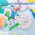 Kit de abanico de graffiti DIY para niños con dibujos de dibujos animados - Dama con Sombrilla