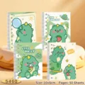 Set de 4 lindos cuadernos de espiral A7 de dinosaurios animados con 50 hojas cada - Bebé Dinosaurio / Paquete Individual