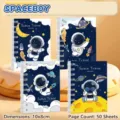 Juego de 4 cuadernos de espiral A7 con tema de astronauta Space Travel - Chico del Espacio / Paquete Individual