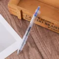 Einziehbarer blauer Gelschreiber mit einem komfortablen weißen Soft-Cloud-Griff für Schüler - 0.5mm / Blau