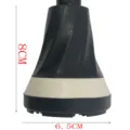 Ersatz Gummifuss fuer Gehhilfe rutschfester Bodenpuffer Detailansicht 8cm und 6.5cm - 19 mm Schwarze große runde Gummikappen