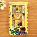 Niedliches 7-teiliges Cartoon-Schreibwaren-Set mit Bären-Motiven für Kinder in Gelb - Gelb / 7-teiliges Set