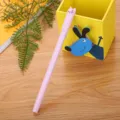 Cute cat-cap gel pen in light purple for creative stationery and student office use - 0.5mm / Purple