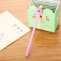 Cute purple cartoon polar bear donut gel pen for student stationery and creative office use - 0.5mm / Purple