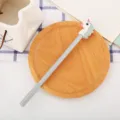Creative cute unicorn cartoon gel pen stationery with grey barrel and silicone topper - 0.5mm / Gray