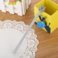 Adorable grey cat gel pen with 3D cartoon topper for cute office and school stationery supplies - 0.5mm / Gray