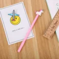 Cute pink unicorn gel pen for creative stationery, ideal for students and desk decor - 0.5mm / Pink