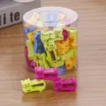 Cute candy-colored cat shaped pencil sharpeners set with clear storage box container - Cat-C