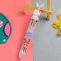 Lindo bolígrafo navideño de 10 colores con adorno de reno y muñeco de nieve festivo - Little snowman-white