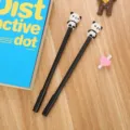 Creative panda figurine black gel pens set for school and office stationery supplies - 0.5mm / Set of 4 / Black