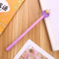 Adorable purple unicorn gel pen featuring a creative soft cartoon head for student stationery - 0.5mm / Purple