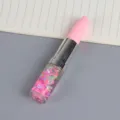 Creative pink lipstick shaped gel pen featuring star glitter liquid barrel for students. - 0.5mm / Deep Pink