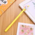 Cute yellow unicorn gel pen with a colorful cartoon topper for students and office - Yellow