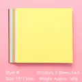 Set di carta origami quadrata, 15x15cm, 20 colori vivaci per lavoretti fai-da-te - 10 Colori 100 Fogli / 15*15cm