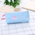 Schattig lichtblauw PU-leren etui met sterren universum UFO-print ontwerp - Ster Blauw