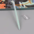 Bolígrafo de gel verde menta pastel con cuerpo transparente para álbumes de recortes y diario - 0.5mm / Azul marino