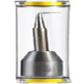 Stainless steel fishing hook remover with clear storage tube for outdoor fishing gear. - Barrelled / Gray