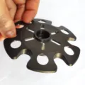 Cestita de nieve negra para bastón de trekking, accesorio de repuesto para senderismo. - Rosetas grandes para nieve tipo flor