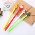 Cute cartoon Christmas gel pens set with Santa Reindeer Snowman and Tree motifs - 3D Christmas Gel Pen / 0.7mm