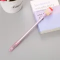 Simpatica penna gel a forma di torta di fragole con fusto rosa glitterato trasparente. - Torta alle fragole / 0.5mm