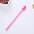 Lindo bolígrafo de gel con caballito de mar rosa para estudiantes y papelería escolar - Rosa