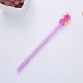 Lindo bolígrafo de gel de caballito de mar morado para papelería escolar de niños - Púrpura