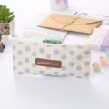 Minimalist polka dot oxford cloth pencil case for students and office stationery storage. - Off-White Gray Polka Dots