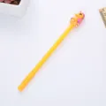 Lindo bolígrafo de gel amarillo con caballito de mar para estudiantes y oficina. - Amarillo