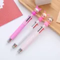 Cute cartoon girl topper 6-color multicolor ballpoint pen for creative journaling and office - Surprise Doll Series