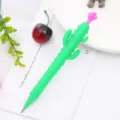 Porte-mine créatif en forme de cactus vert pour les étudiants et l'école - Style Cactus à Fleur Rose