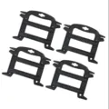 Enrouleur de corde en plastique noir échelle bobine de câble extérieure rangement 4pcs - Double broche / Noir