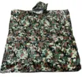 Poncho de emergencia con capucha de camuflaje, impermeable de aluminio para acampar al aire libre. - Chubasquero de camuflaje