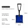 Pelle à neige en plastique bleu, outil d'hiver extérieur léger avec bordure alu, 64cm. - Bleu
